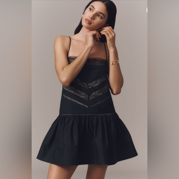 Anthropologie Dresses & Skirts - NWOT Maeve Sleeveless Square-Neck Lace Mix
Mini Dress Sz XL